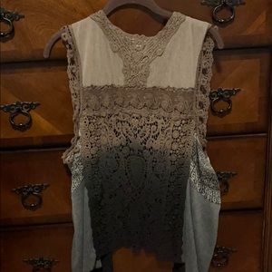 Lacey vest over piece
